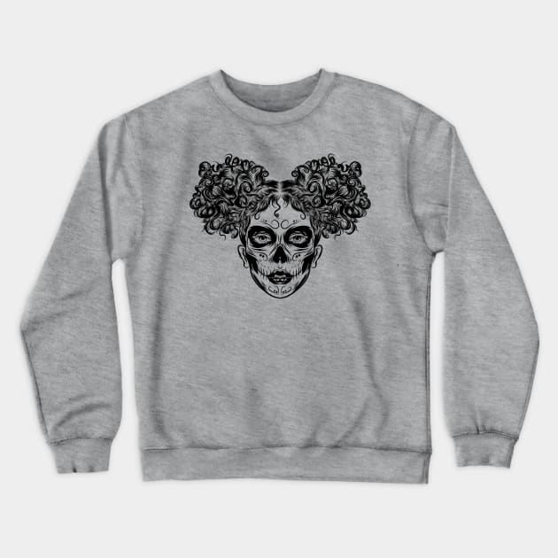 Skull Girl Crewneck Sweatshirt by machmigo